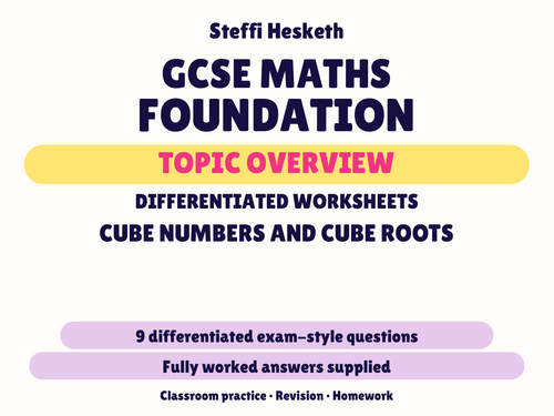 GCSE Foundation Cube Numbers and Cube Roots | Topic Overview ...