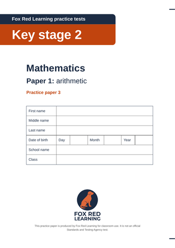 Year 6 SATs Arithmetic Practice Paper 3 | KS2 Maths Paper 1 Mock | With ...