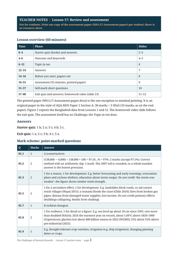 Natural Hazards: 17 AQA GCSE Lessons