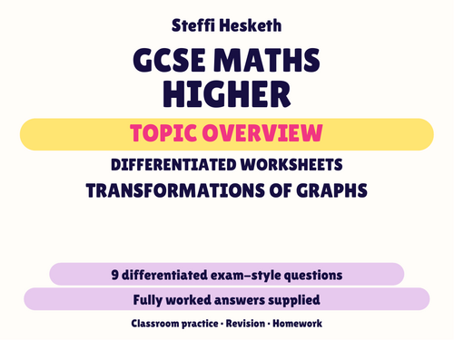 GCSE Higher Transformations of Graphs | Topic Overview Differentiated ...