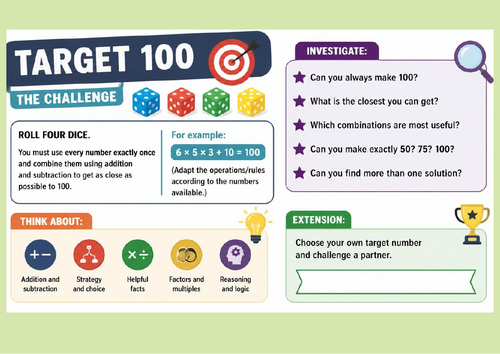 Upper KS2 Dice Maths Investigations | 10 Fun Problem-Solving Challenges ...