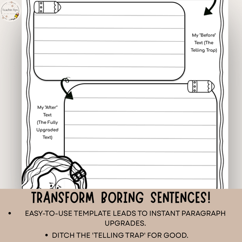 FREE Show Don't Tell Writing Templates | Narrative Worksheets | Year 3 ...