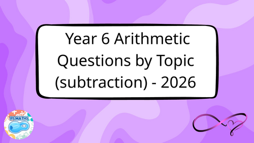 Updated Year 6 SATs Arithmetic Questions by Topic – Subtraction (2015 ...