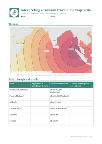Mega-disasters: the 2004 Asian tsunami – Edexcel IAL Geography ...