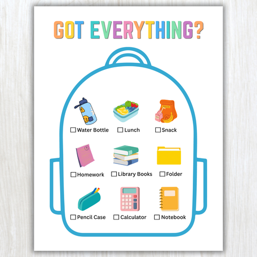 Editable Daily Checklist, Kids School Day Checklist, Daily Routine ...