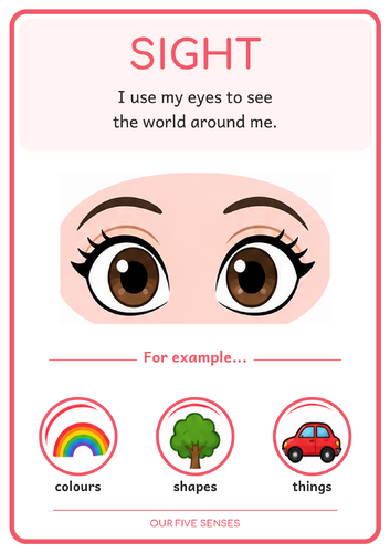 Five Senses Classroom Display Posters | 2 Styles | EYFS & KS1 Science ...