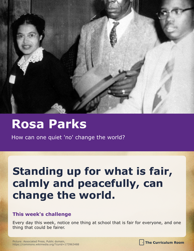 Rosa Parks Assembly: How Can One Quiet 'No' Change the World? Slides ...