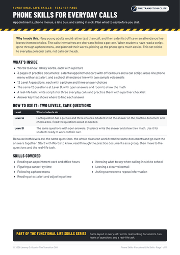 Phone Skills for Everyday Calls: Appointments and Voicemail for SEND ...