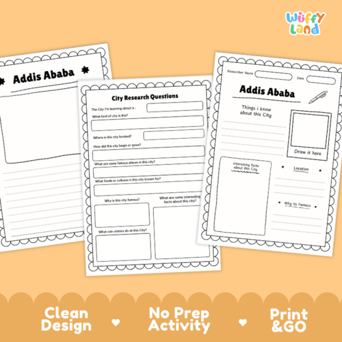 Addis Ababa City Research Project | Geography & Culture Worksheets ...