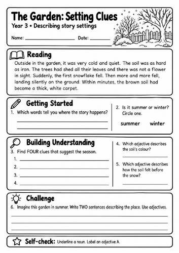 Describing Story Settings Y3 | Teaching Resources