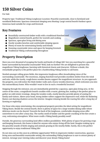 Viking Boy – Week 2, Viking Longhouse Persuasive Writing, KS2 English ...