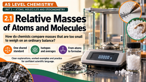 AS Level Chemistry - 2.1 Relative masses of atoms and molecules ...