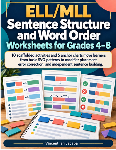 EAL Sentence Structure and Word Order Worksheets | Grammar Activities ...