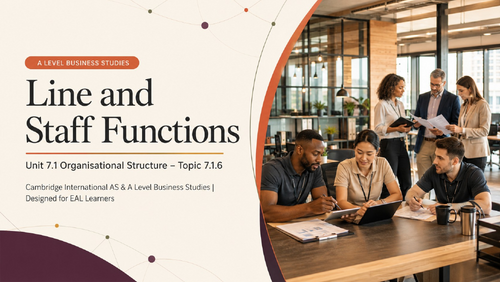A Level Business - 7.1.6 Line and staff | Teaching Resources