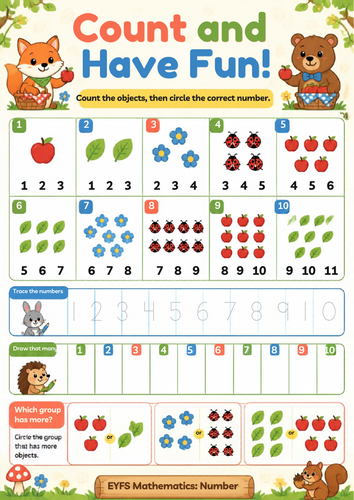 EYFS counting to 10 sheet | Teaching Resources