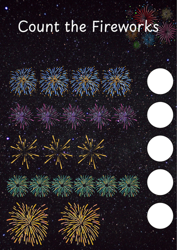 Count the Fireworks – EYFS Bonfire Night Counting Activity | Teaching ...