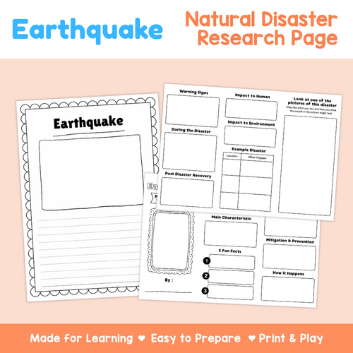 Earthquake Research Page | Earth Science Activities for Kids | Teaching ...