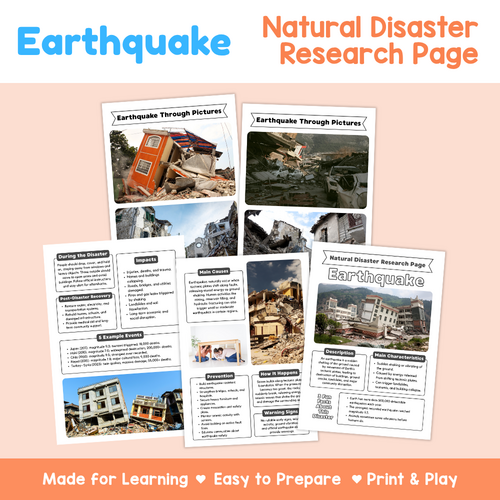 Earthquake Research Page | Earth Science Activities for Kids | Teaching ...