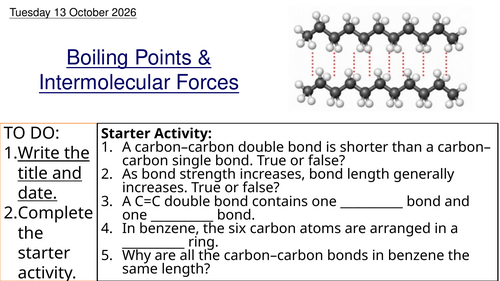 L9 Boiling Points & Intermolecular Forces (Unit 5 Chemistry BTEC Applied Science)