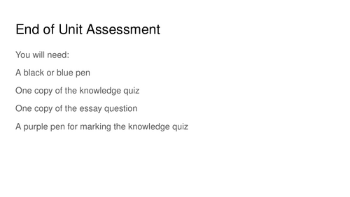 Slave Trade - Assessment