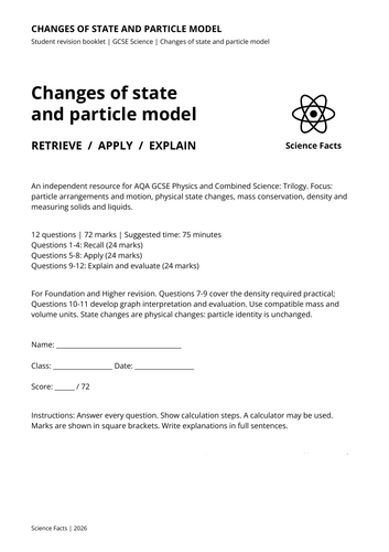 AQA GCSE Physics: Changes of State and Particle Model Revision ...