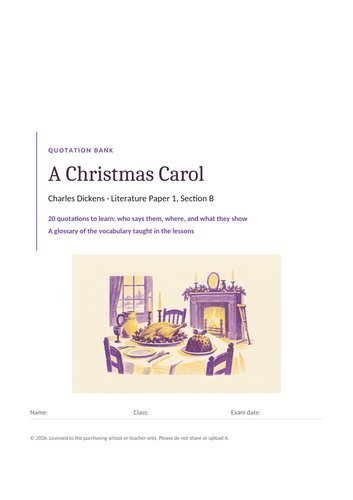 A Christmas Carol quotation bank: 20 quotations to learn | Teaching ...
