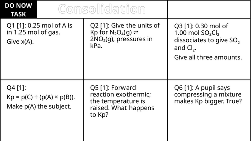 A Level Kp Consolidation: Exam-Style Practice