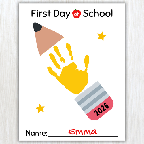 First Day of School Handprint Craft: Kindergarten Handprint Poem ...
