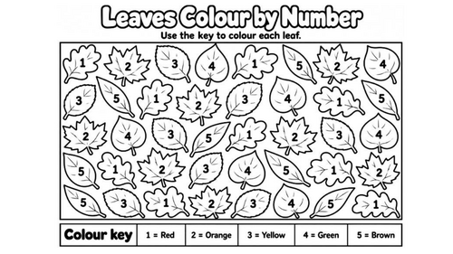 Colouring by Numbers from 1 to 6 | Teaching Resources