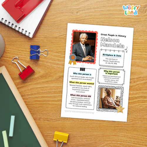 Nelson Mandela Biography Research Project | Famous People Worksheets ...