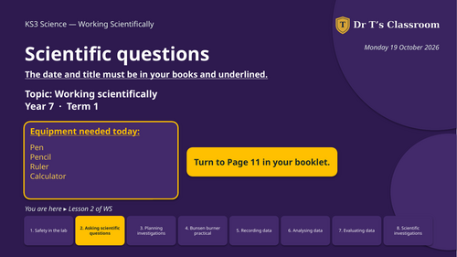KS3 Activate Working Scientifically Complete Topic Bundle | Teaching ...