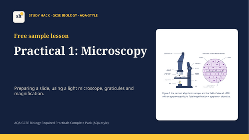 FREE GCSE Biology Required Practical Sample: Microscopy lesson ...