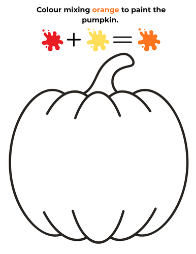 Pumpkin Colour Mixing Activity | EYFS Autumn / Halloween Art ...