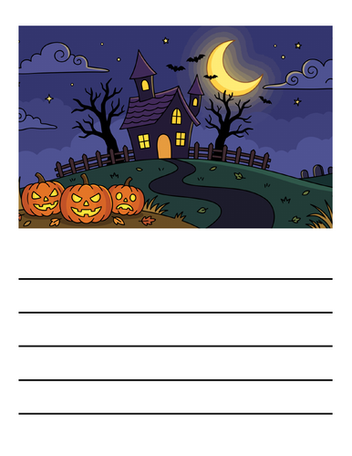 Make early writing practice fun with these **2 Halloween Picture and ...