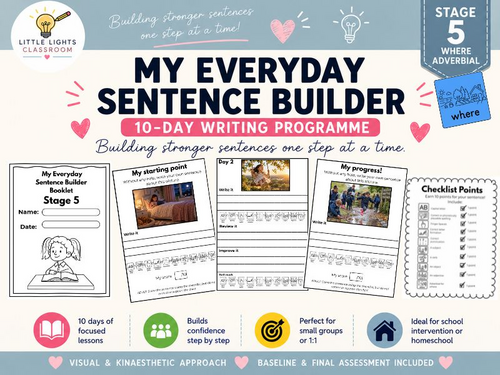Sentence Structure Writing Intervention: Stage 5 Introducing Adverbial ...