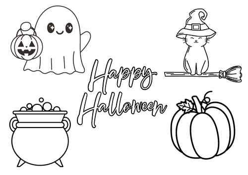 Halloween Colouring Sheets | 2 Printable Halloween Pictures to Colour ...