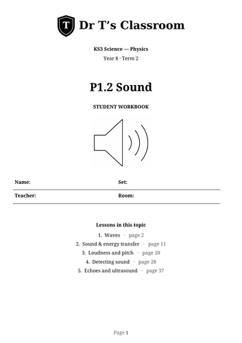 KS3 Activate P1.2 Sound Complete Topic Bundle | Teaching Resources