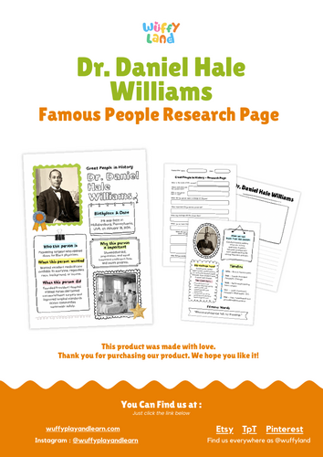 Dr. Daniel Hale Williams Biography Research Project | Black History ...