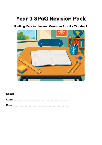 Year 3 SPaG Revision Booklet | KS2 Grammar, Punctuation & Spelling