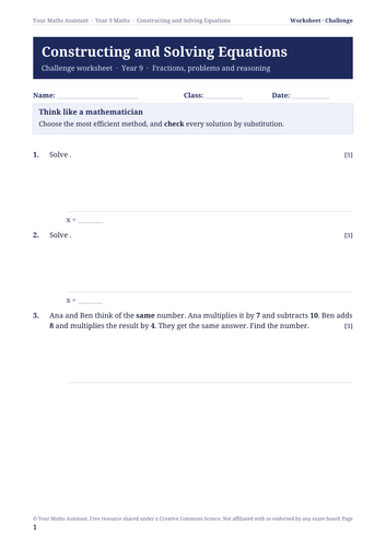 Solving Equations Escape Room | Full Lesson & Worksheets – Year 9 KS3 ...