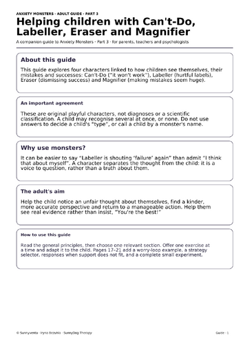 Anxiety Monsters Part 3: Fear of Mistakes, Self-Criticism & Confidence ...