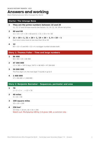 Black History Month Maths Lesson KS3 - Black Mathematicians carousel ...