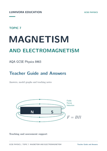 AQA GCSE Physics Magnetism & Electromagnetism Workbook + Answers ...