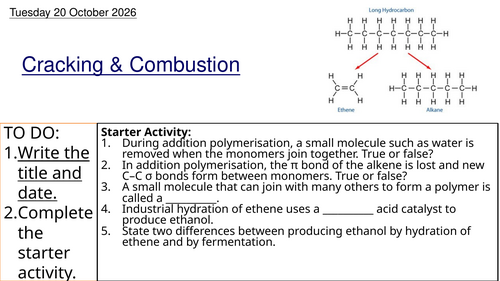L15 Cracking & Combustion (Unit 5 Chemistry BTEC Applied Science)
