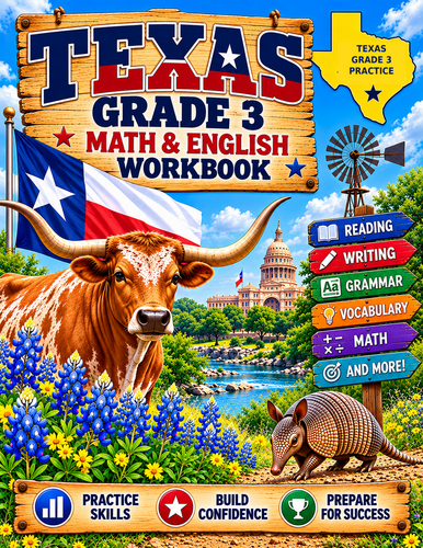Texas STAAR Grade 3 Math & Reading ADHD Workbook | Teaching Resources