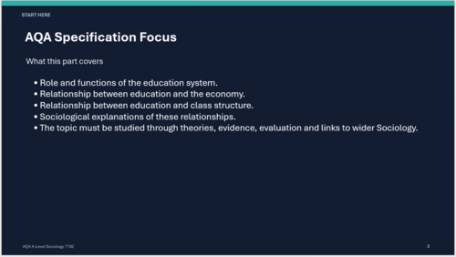 AQA A-Level Sociology Education Part 1: Functions & Sociological ...
