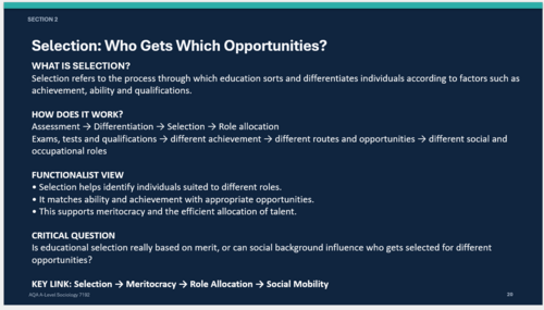 AQA A-Level Sociology Education Part 1: Functions & Sociological ...