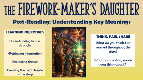 The Firework Maker's Daughter - Post-Reading - Double Lesson!