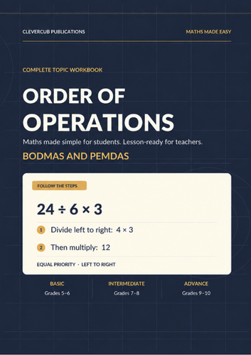 Order of Operations Workbook – BODMAS & PEMDAS | KS2–KS4 Maths ...