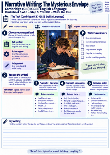 Cambridge IGCSE First Language English 0500/0990 | Narrative Writing ...